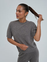 Seamless Basic Classic T-shirt | Uld Cashmere T-shirt Heather Mushroom