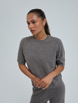 Seamless Basic Classic T-shirt | Uld Cashmere T-shirt Heather Mushroom