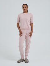 Seamless Basic Classic T-shirt | Uld Cashmere T-shirt Powder Pink