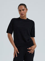 Seamless Basic Classic T-shirt | Uld Cashmere T-shirt Sort