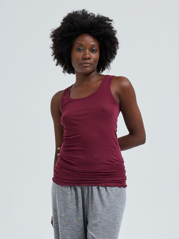 Seamless Basic Cotton Bella | Bomuld Tanktop Burgundy