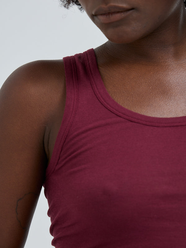 Seamless Basic Cotton Bella | Bomuld Tanktop Burgundy