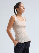 Seamless Basic Cotton Bella | Bomuld Tanktop Dark sand