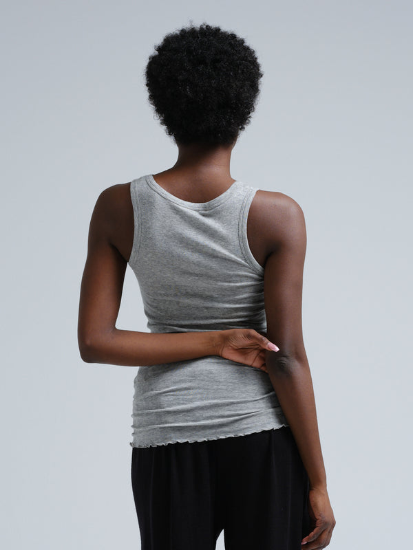 Seamless Basic Cotton Bella | Bomuld Tanktop Gråmelange