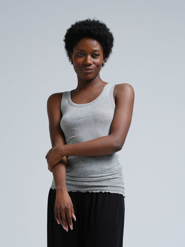 Seamless Basic Cotton Bella | Bomuld Tanktop Gråmelange