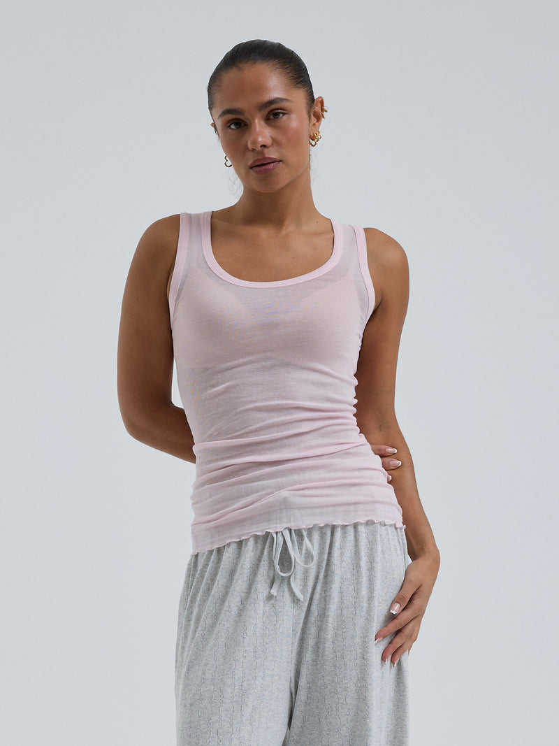 Seamless Basic Cotton Bella | Bomuld Tanktop Pale Rose