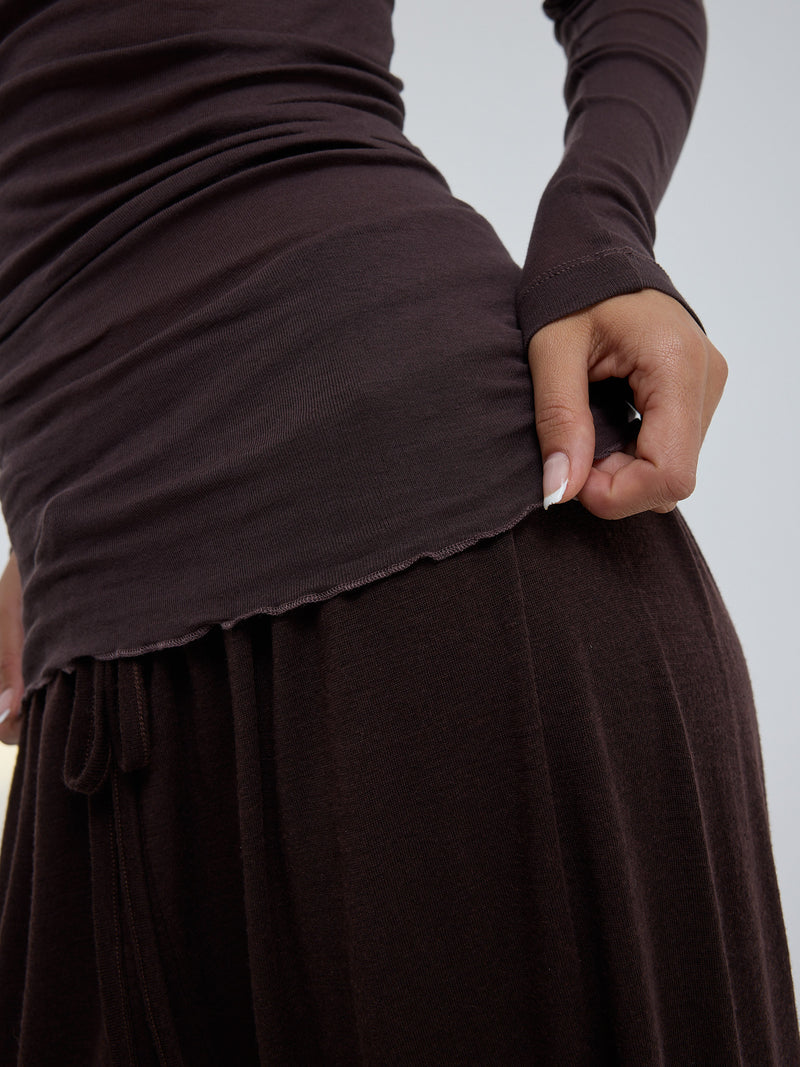 Seamless Basic Cotton Boat Neck | Bomuld L/S T-Shirt Java