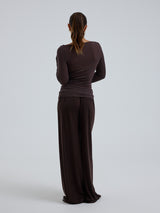 Seamless Basic Cotton Boat Neck | Bomuld L/S T-Shirt Java