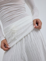 Seamless Basic Cotton Boat Neck | Bomuld L/S T-Shirt Off-white