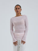 Cotton Boat Neck | Bomuld - Pale Rose