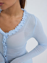 Seamless Basic Cotton Cardy | Bomuld Cardigan Hazy Sky