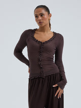 Seamless Basic Cotton Cardy | Bomuld Cardigan Java