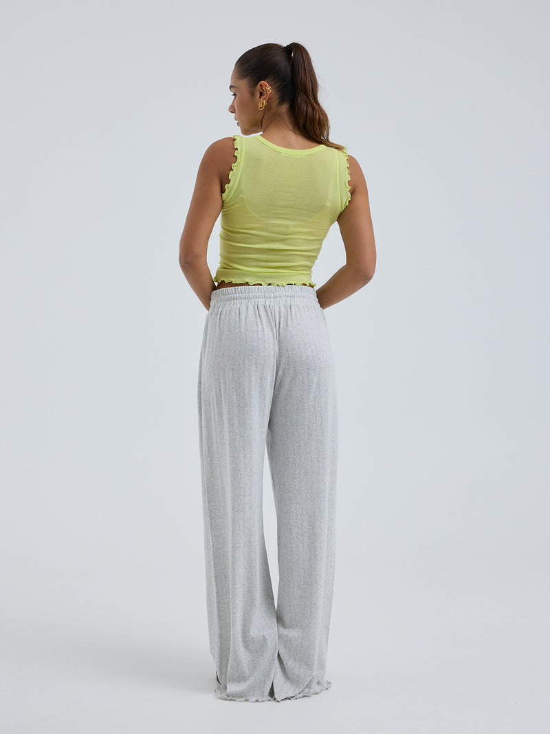 Seamless Basic Cotton Crop Top | Bomuld Tanktop Neon Yellow