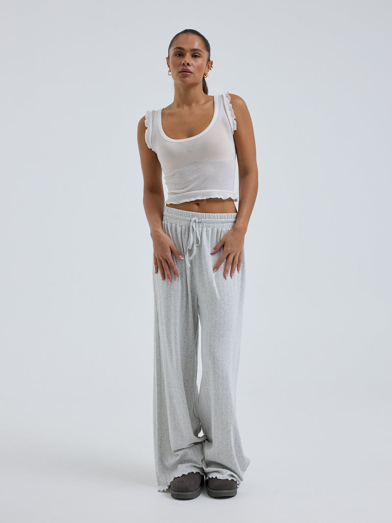 Seamless Basic Cotton Crop Top | Bomuld Tanktop Off-white