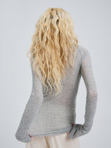 Seamless Basic Cotton Elvira | Bomuld L/S T-Shirt Gråmelange