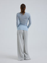 Seamless Basic Cotton Elvira | Bomuld L/S T-Shirt Hazy Sky