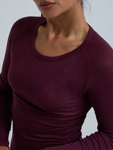 Seamless Basic Cotton Elvira | Bomuld L/S T-Shirt Vineyard