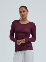 Seamless Basic Cotton Elvira | Bomuld L/S T-Shirt Vineyard