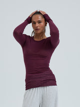 Seamless Basic Cotton Elvira | Bomuld L/S T-Shirt Vineyard