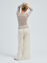 Seamless Basic Cotton Granddad | Bomuld L/S T-Shirt Desert Melange