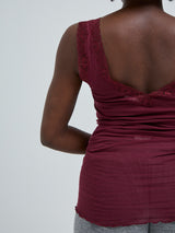 Seamless Basic Cotton Lacey | Bomuld Tanktop Burgundy