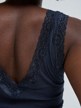 Seamless Basic Cotton Lacey | Bomuld Tanktop Midnight