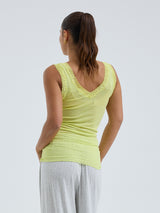 Seamless Basic Cotton Lacey | Bomuld Tanktop Neon Yellow