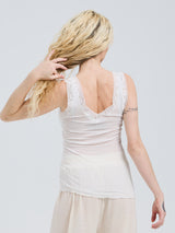 Seamless Basic Cotton Lacey | Bomuld Tanktop Off-white