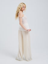 Seamless Basic Cotton Lacey | Bomuld Tanktop Off-white