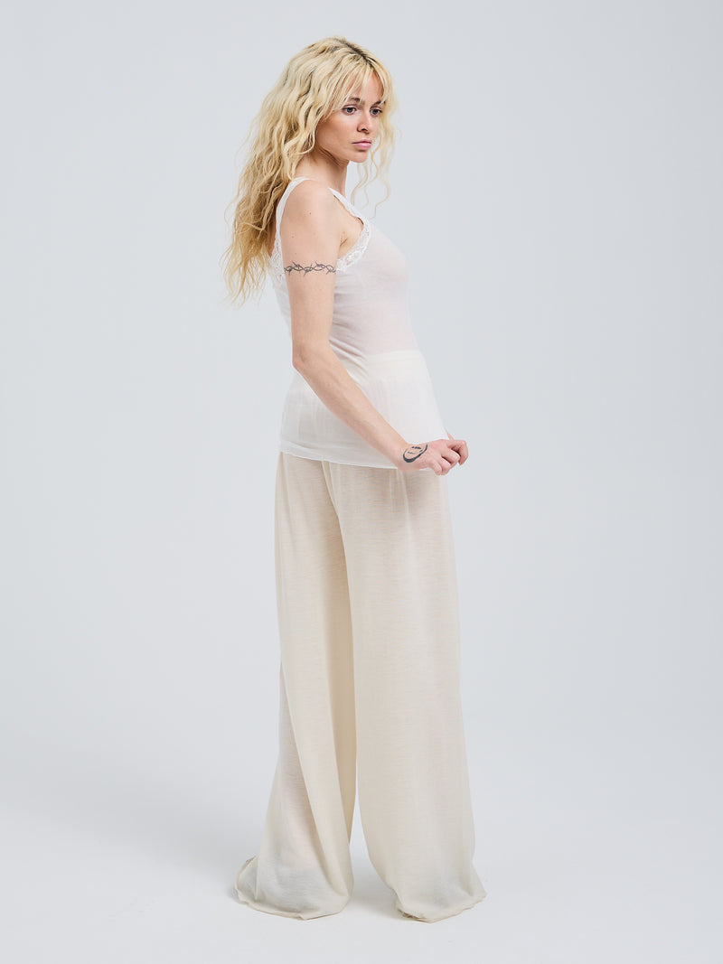 Seamless Basic Cotton Lacey | Bomuld Tanktop Off-white