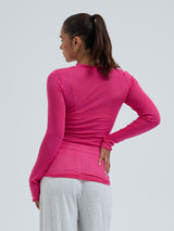 Seamless Basic Cotton Romance | Bomuld L/S T-Shirt Berry Pink