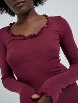 Seamless Basic Cotton Romance | Bomuld L/S T-Shirt Burgundy