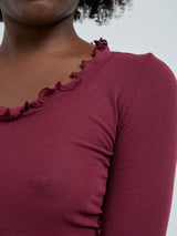 Seamless Basic Cotton Romance | Bomuld L/S T-Shirt Burgundy