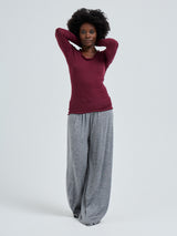 Seamless Basic Cotton Romance | Bomuld L/S T-Shirt Burgundy