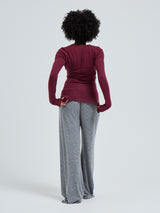 Seamless Basic Cotton Romance | Bomuld L/S T-Shirt Burgundy