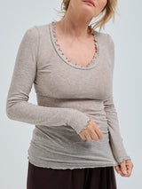 Seamless Basic Cotton Romance | Bomuld L/S T-Shirt Desert Melange