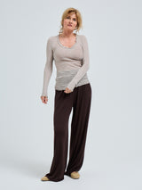 Seamless Basic Cotton Romance | Bomuld L/S T-Shirt Desert Melange