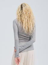 Seamless Basic Cotton Romance | Bomuld L/S T-Shirt Gråmelange