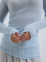 Seamless Basic Cotton Romance | Bomuld L/S T-Shirt Hazy Sky