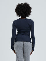 Seamless Basic Cotton Romance | Bomuld L/S T-Shirt Midnight