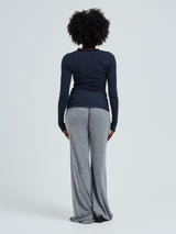 Seamless Basic Cotton Romance | Bomuld L/S T-Shirt Midnight