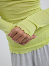 Seamless Basic Cotton Romance | Bomuld L/S T-Shirt Neon Yellow