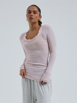 Seamless Basic Cotton Romance | Bomuld L/S T-Shirt Pale Rose