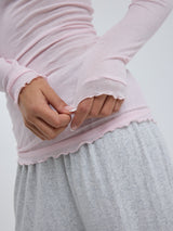 Seamless Basic Cotton Romance | Bomuld L/S T-Shirt Pale Rose