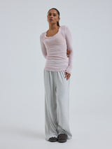 Seamless Basic Cotton Romance | Bomuld L/S T-Shirt Pale Rose