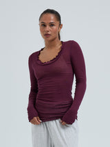 Seamless Basic Cotton Romance | Bomuld L/S T-Shirt Vineyard