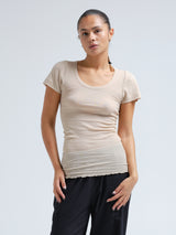 Seamless Basic Cotton Roseanna | Bomuld T-shirt Dark sand