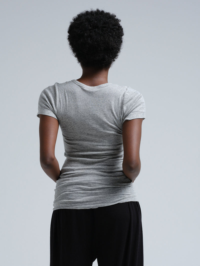 Seamless Basic Cotton Roseanna | Bomuld T-shirt Gråmelange