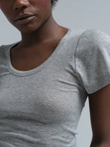 Seamless Basic Cotton Roseanna | Bomuld T-shirt Gråmelange