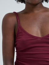 Seamless Basic Cotton Spaghetti | Bomuld Stroptop Burgundy